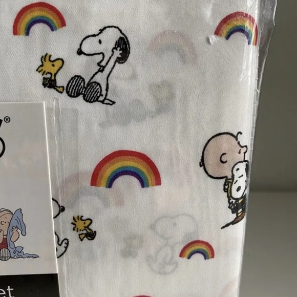 New Peanuts Snoopy Rainbow Pride KING Size Sheet Set Berkshire - Picture 3 of 7